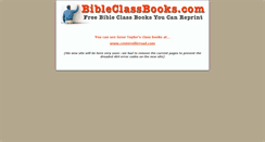 Desktop Screenshot of bibleclassbooks.com