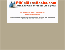 Tablet Screenshot of bibleclassbooks.com